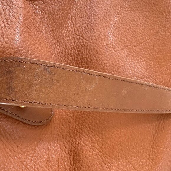 Ralph Lauren Logo Embossed Leather Tote - Picture 14 of 16